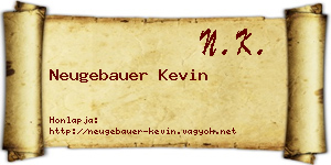 Neugebauer Kevin névjegykártya